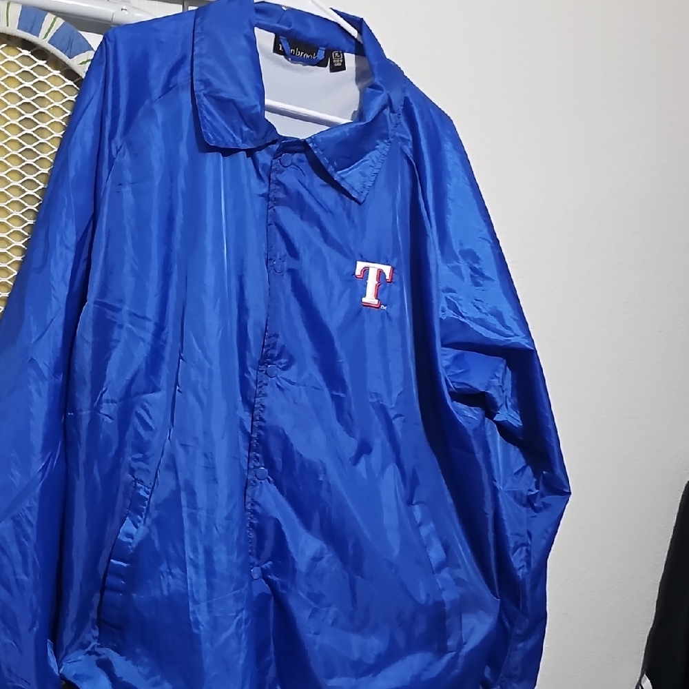 Texas Rangers Dunbrooke Blue Windbreaker Jacket XL